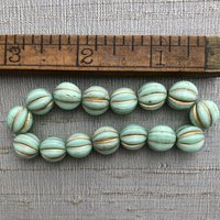 10mm Melon Mint with Gold Wash