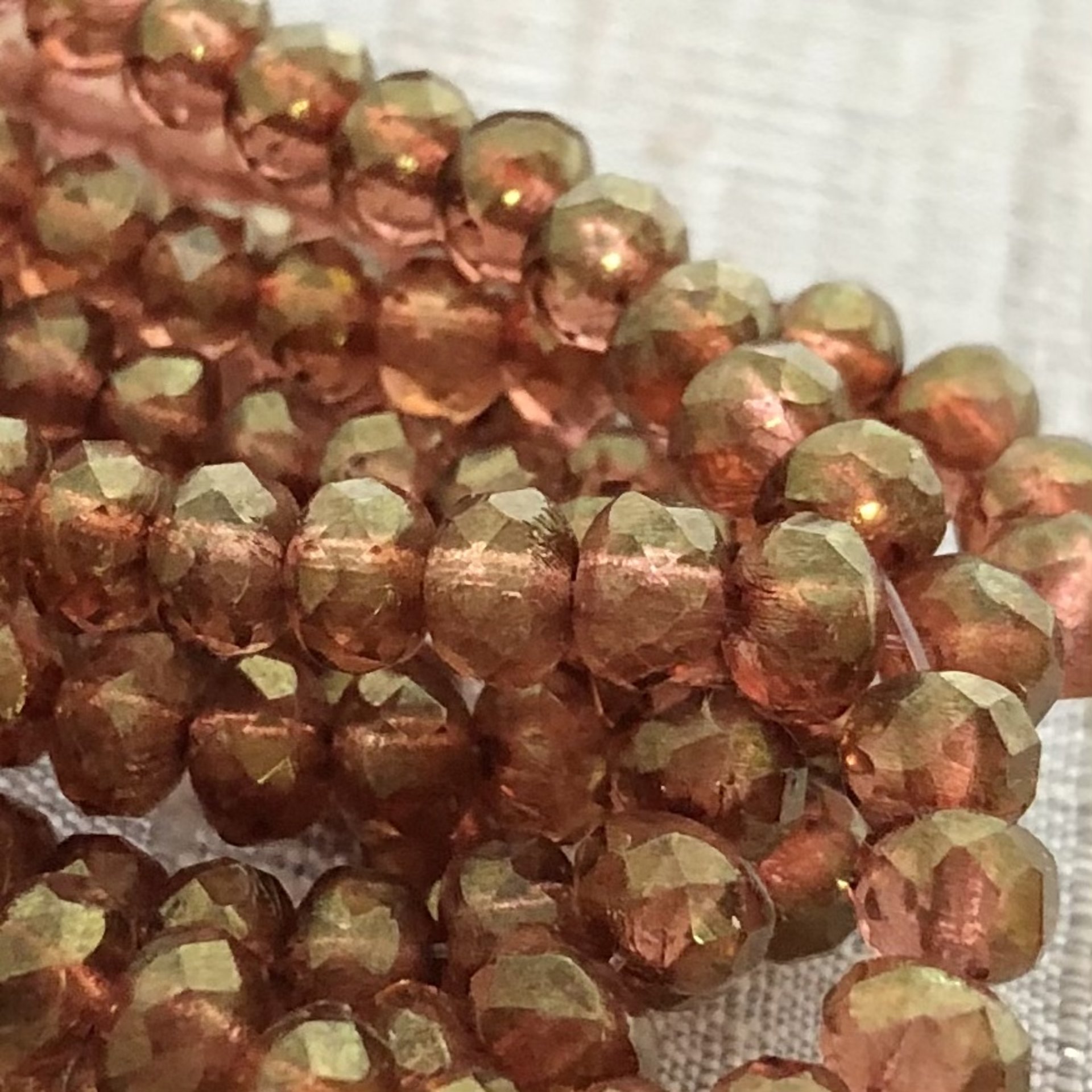 5x3mm Rondelle Alloy Orange with Golden Luster Finish