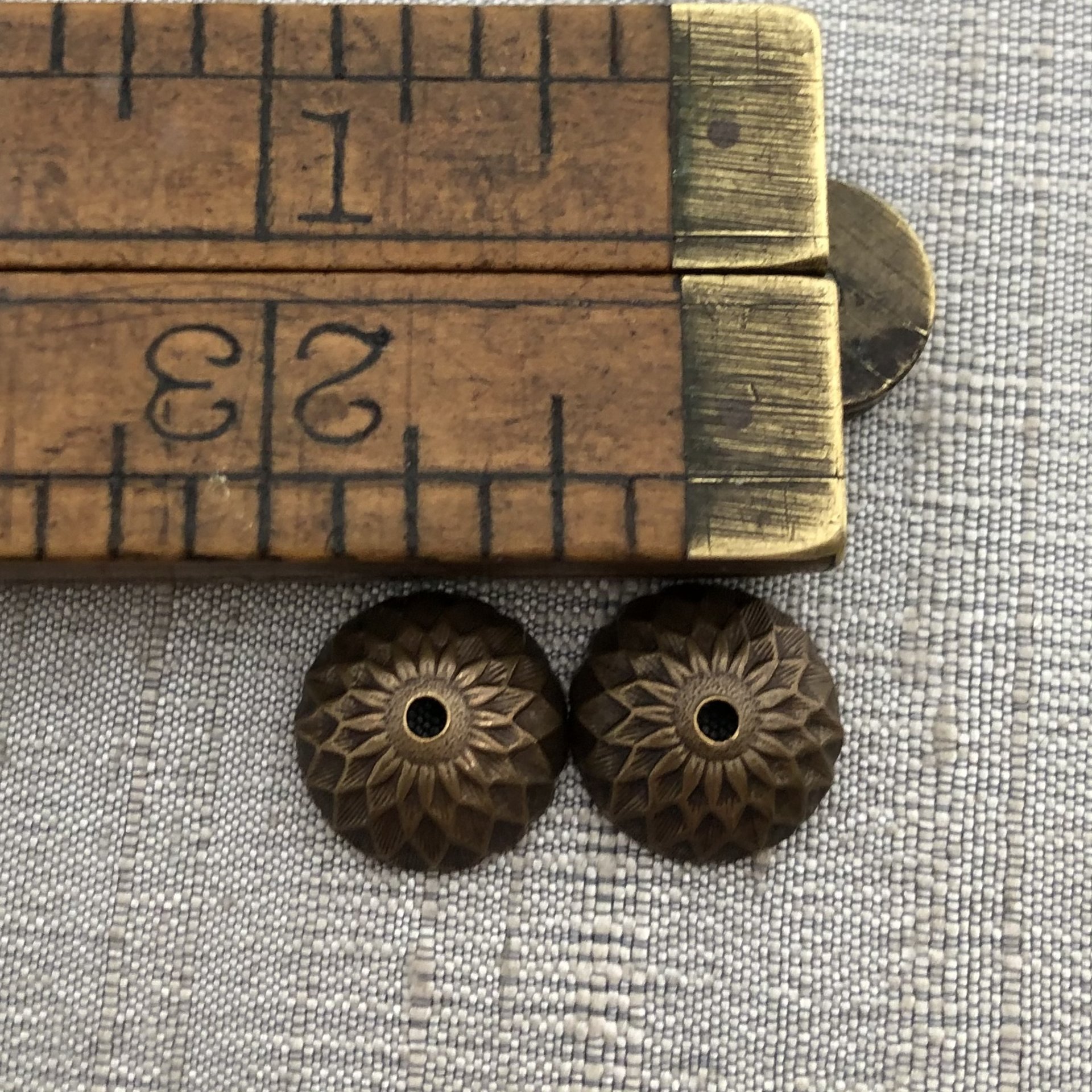 Brass Acorn Bead Caps - 2