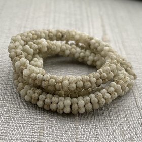 5mm Forget-Me-Not Spacers Ivory with Etched Finish