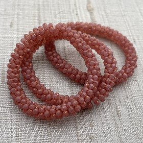 5mm Forget-Me-Not Spacers Dusty Rose with Copper Finish