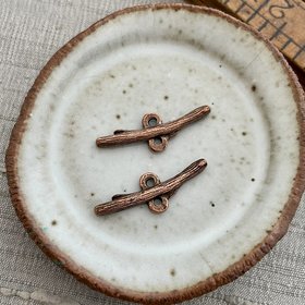Stacking Twig Connector Antique Copper Set of 2