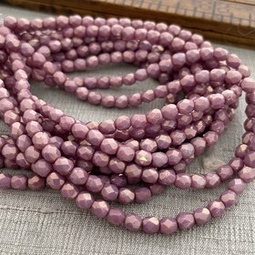 4mm Faceted Round Firepolished Bead Hyacinth