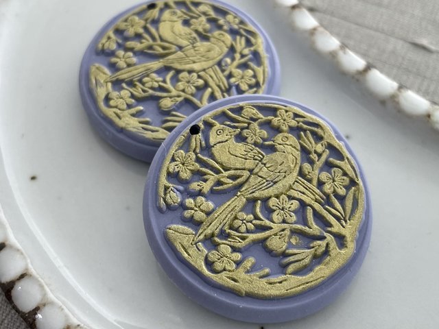 Love Birds Pendant - Lavender