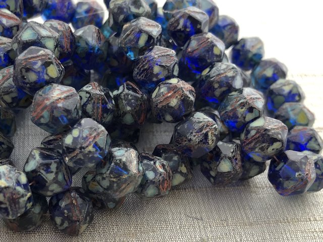 10mm English Cut Sapphire with Heavy Picasso Finish