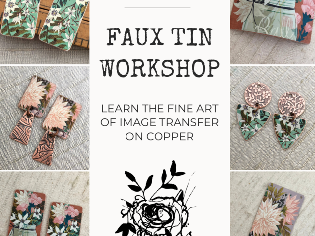 Faux Tin Workshop: The Fine Art of Image Transfers on Copper, May 18-19