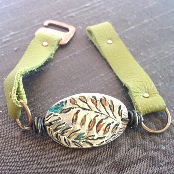 Leather Bracelet with Micro Screws & Nuts