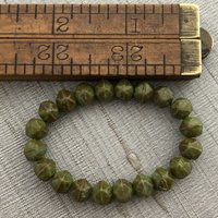 8mm English Cut Olive Green with a Picasso Finish