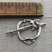 Woodland Toggle with Branch Bar Antique Silver