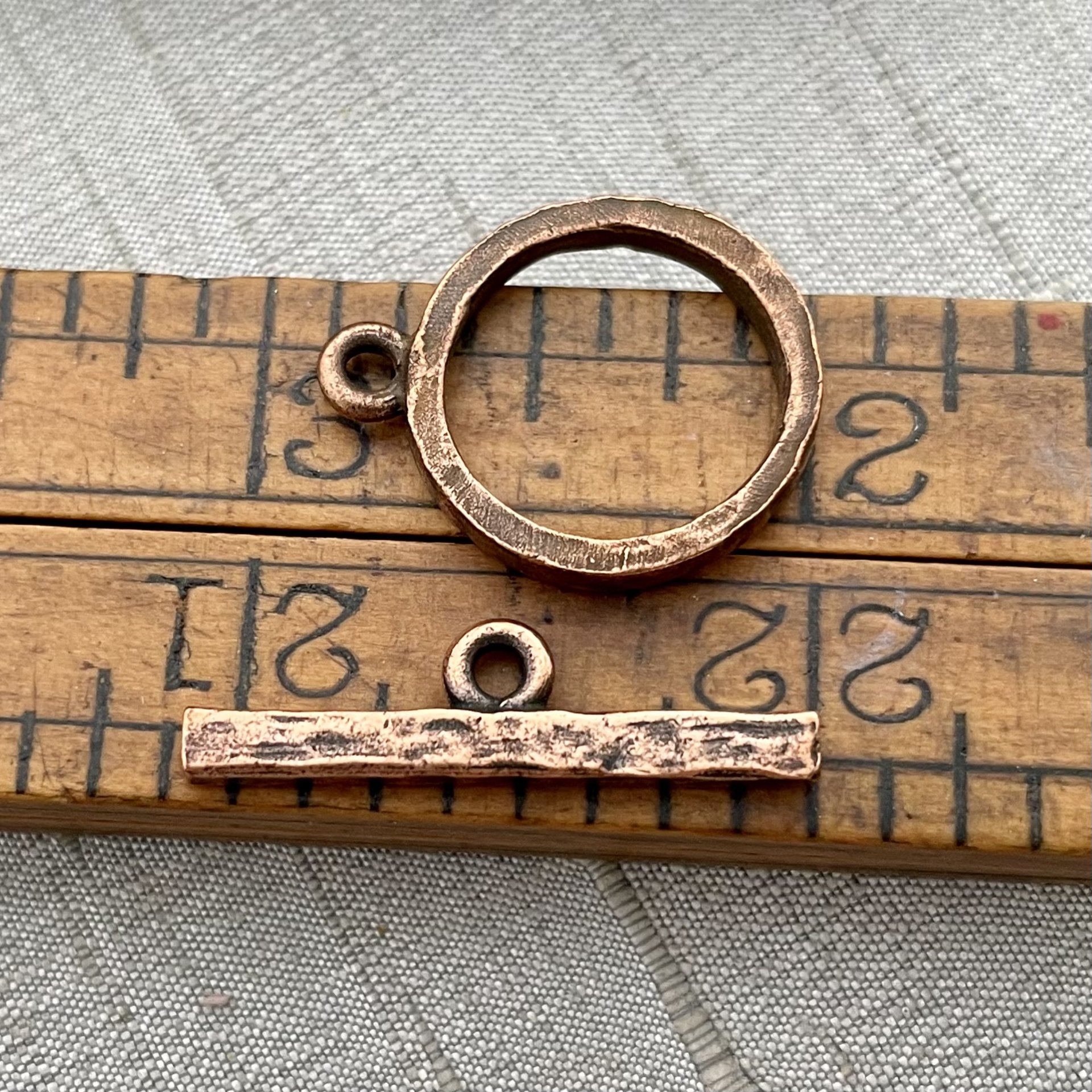 Hammered Toggle Antique Copper
