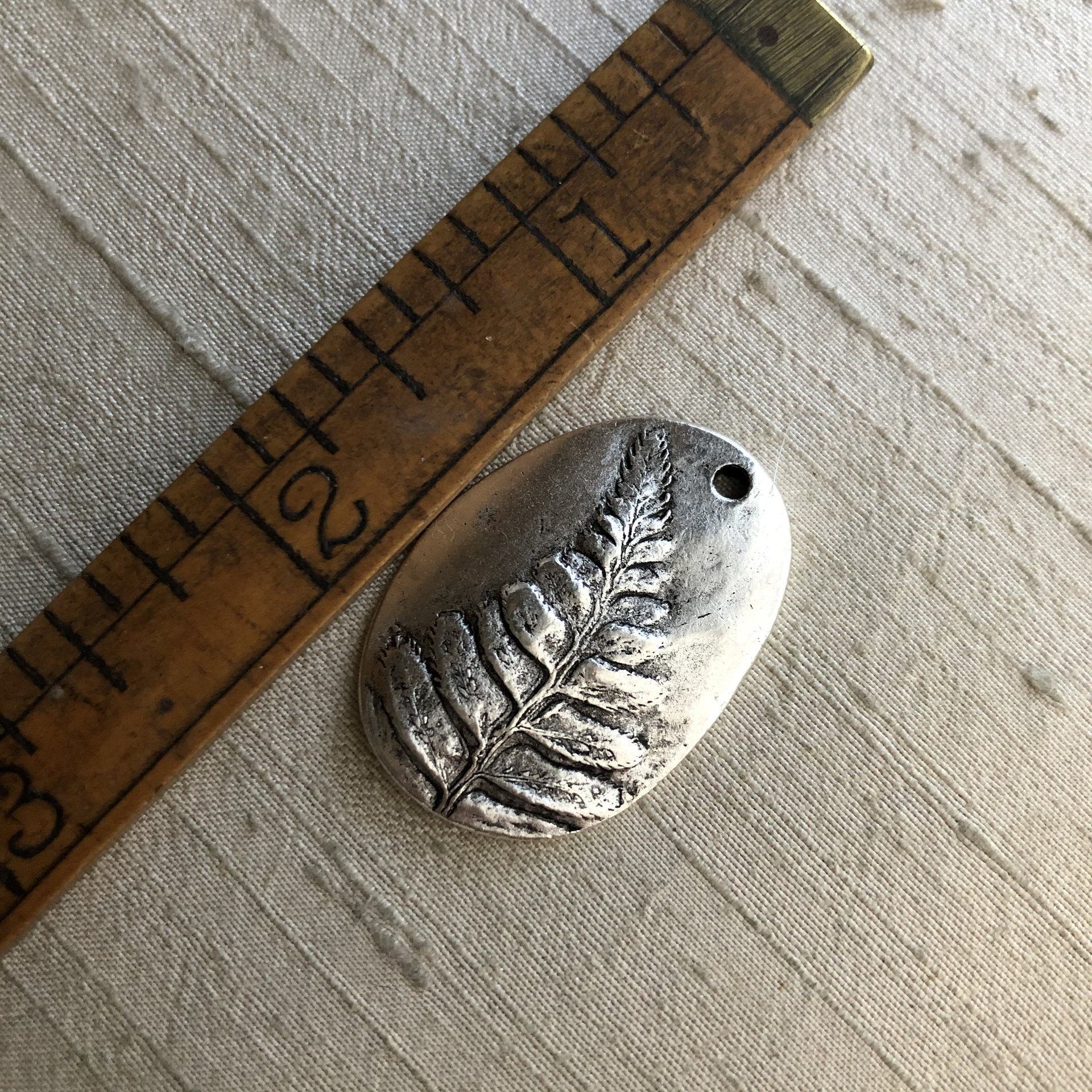 Charm Large Fern Antique Silver