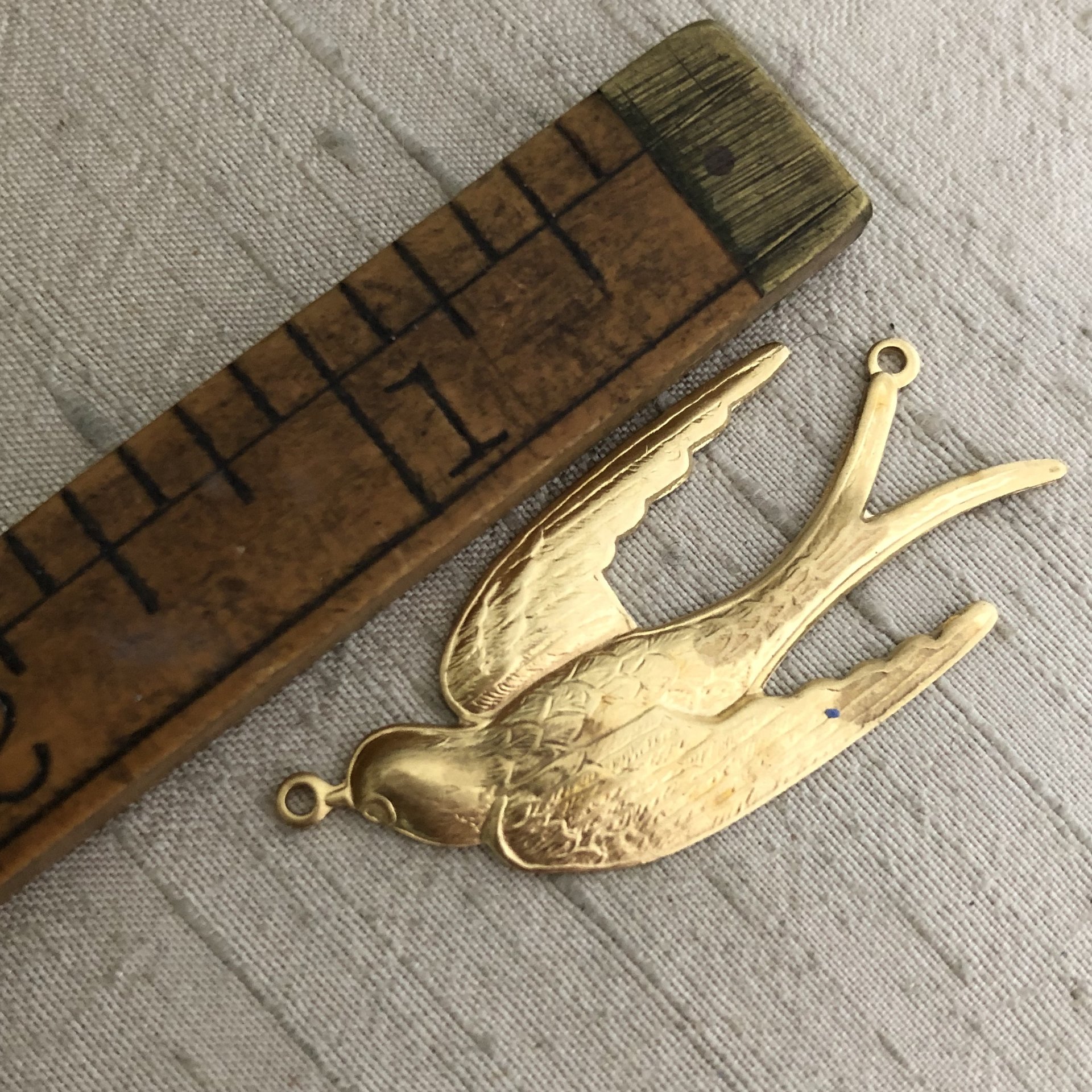 Soaring Sparrow - Solid Brass 41 x 18mm