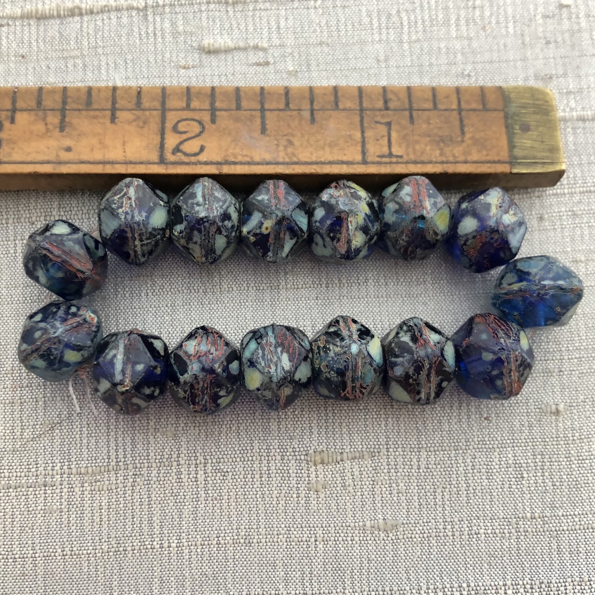 10mm English Cut Sapphire with Heavy Picasso Finish