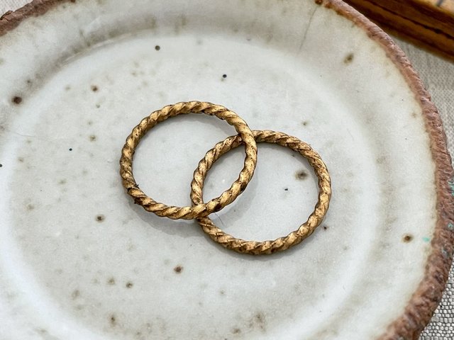 Large Brass Rope Jump Ring 17mm - 2