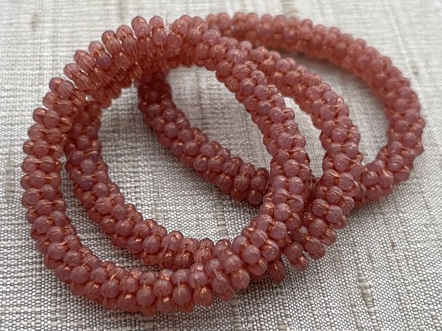 5mm Forget-Me-Not Spacers Dusty Rose with Copper Finish