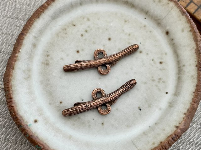 Stacking Twig Connector Antique Copper Set of 2